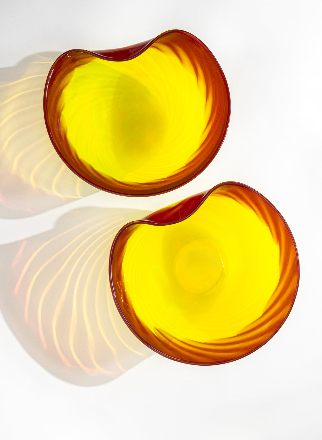Feather Bowl - Vibrant Sunset 