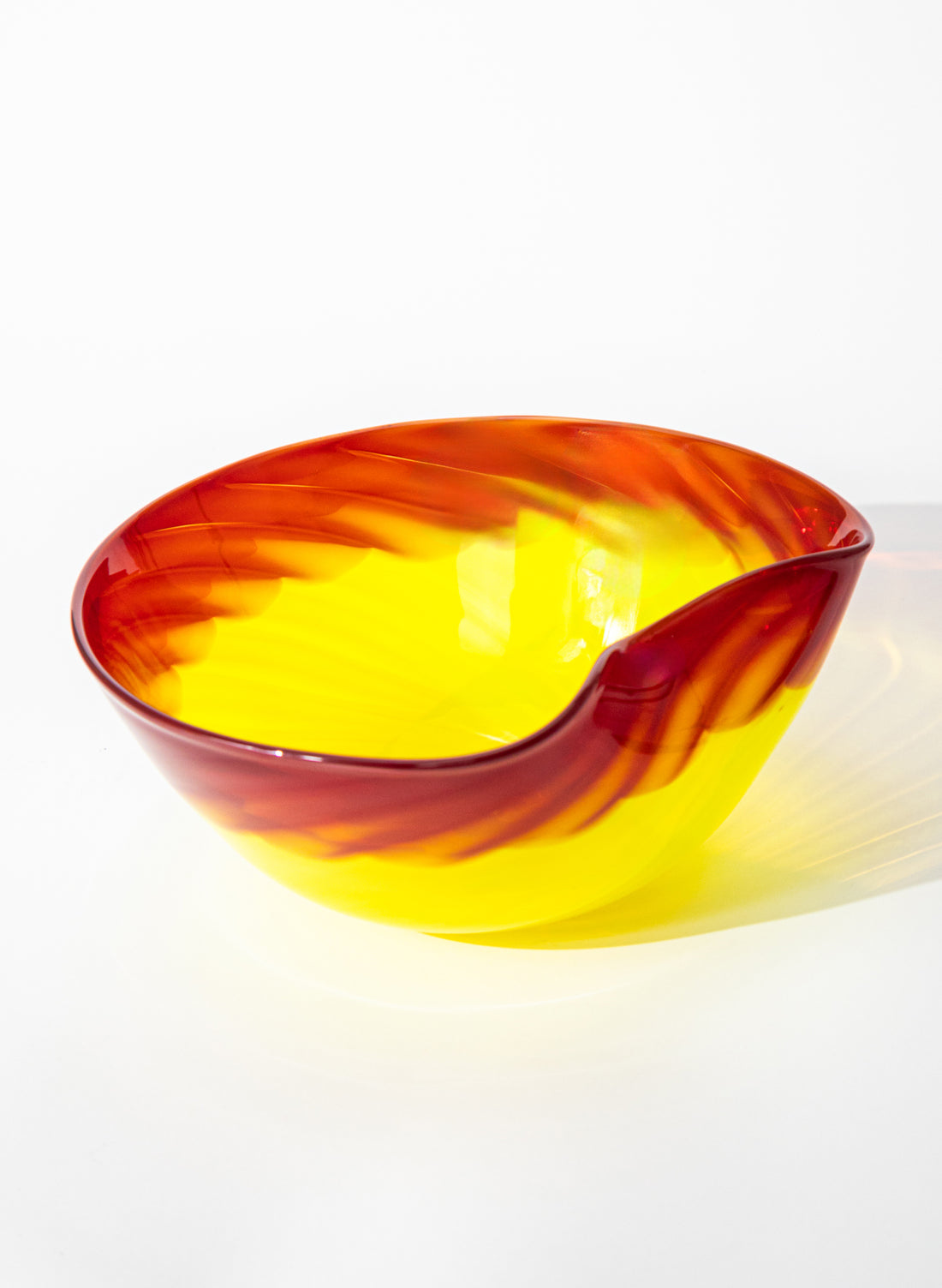 Feather Bowl - Vibrant Sunset 