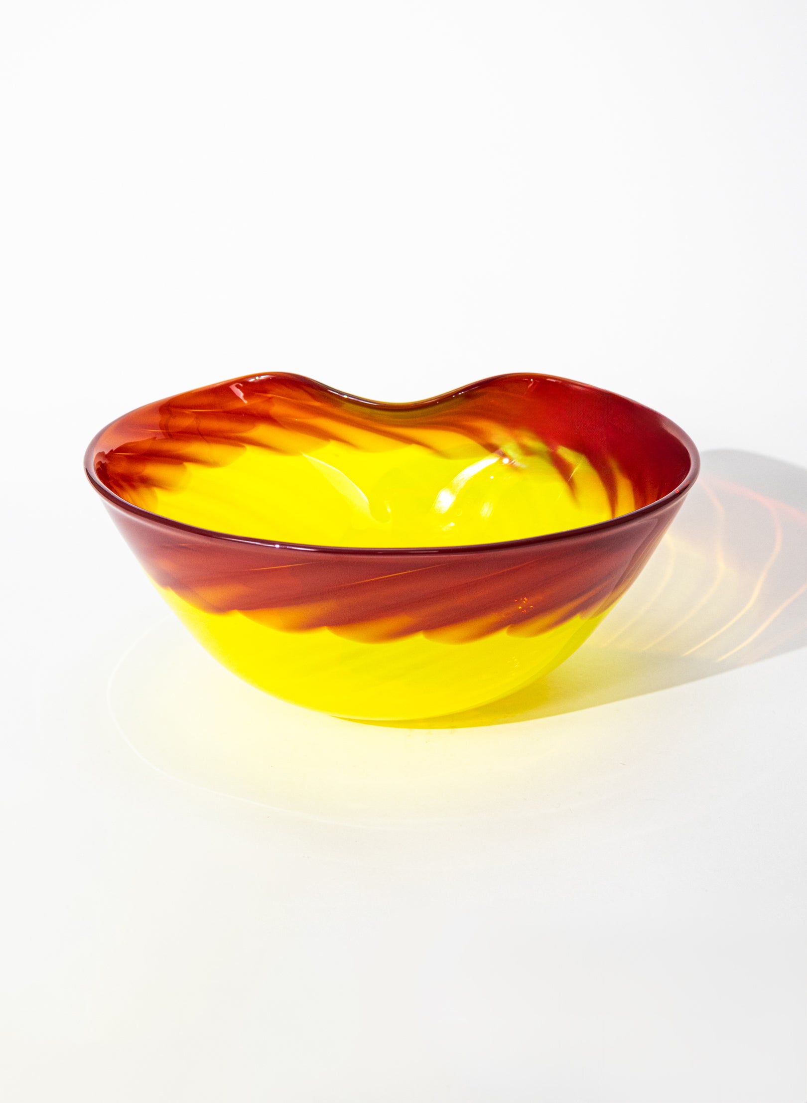 Feather Bowl - Vibrant Sunset 