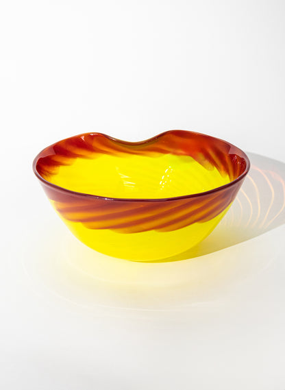 Feather Bowl - Vibrant Sunset 