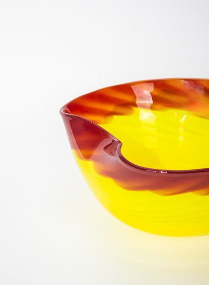 Feather Bowl - Vibrant Sunset 