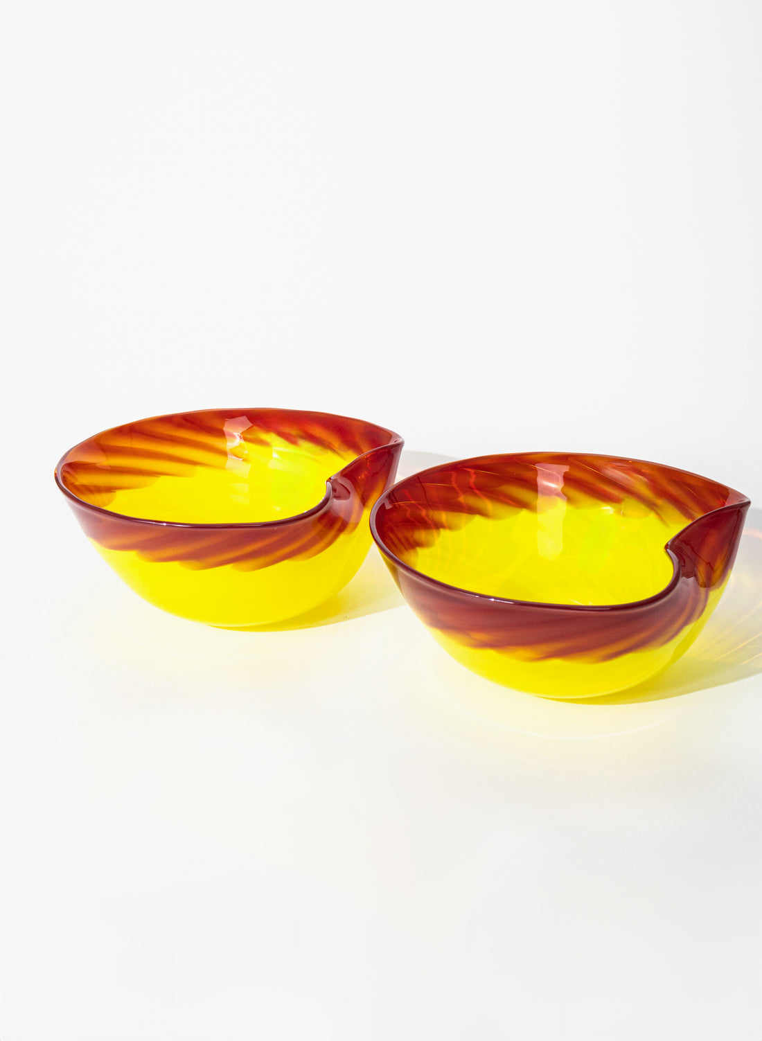 Feather Bowl - Vibrant Sunset 