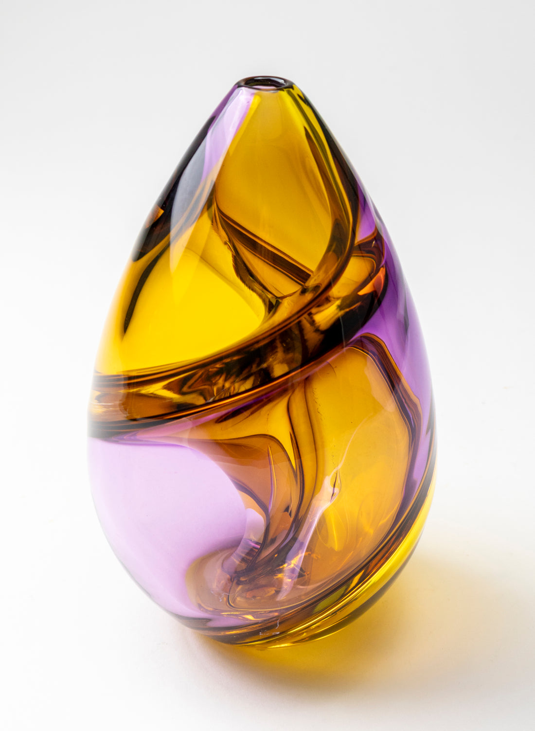 Harlequin Spiral - Purple &amp; Yellow