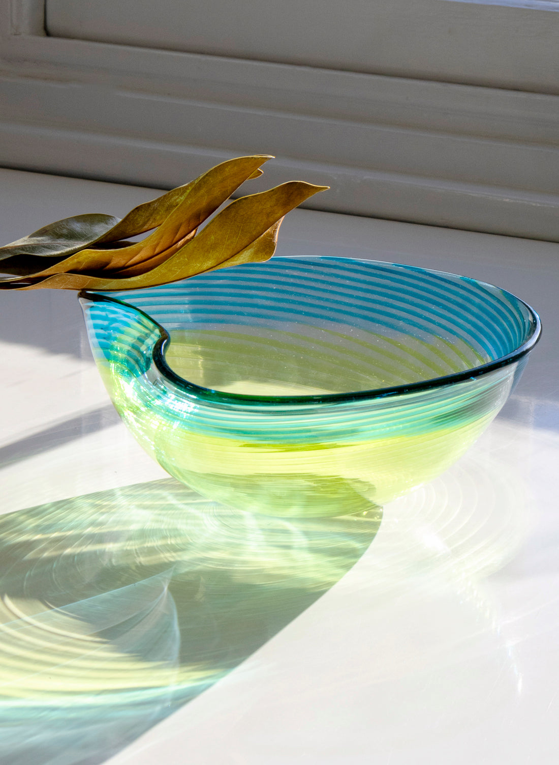 Feather Bowl - Sea Glass