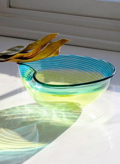 Feather Bowl - Sea Glass