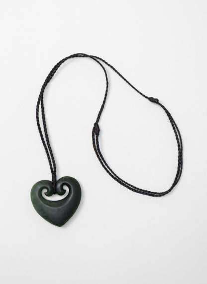 Pounamu Double Koru Heart