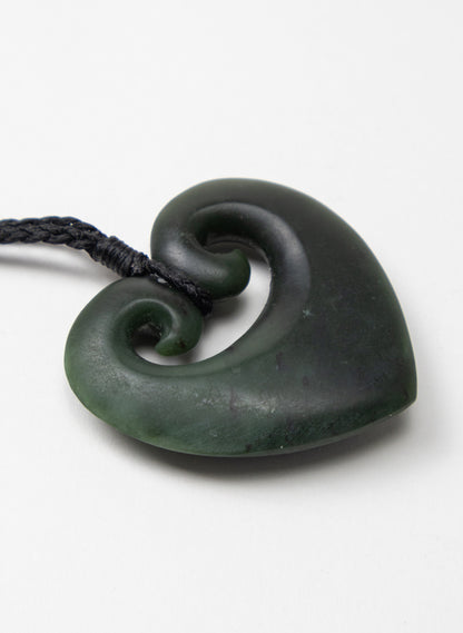 Pounamu Double Koru Heart