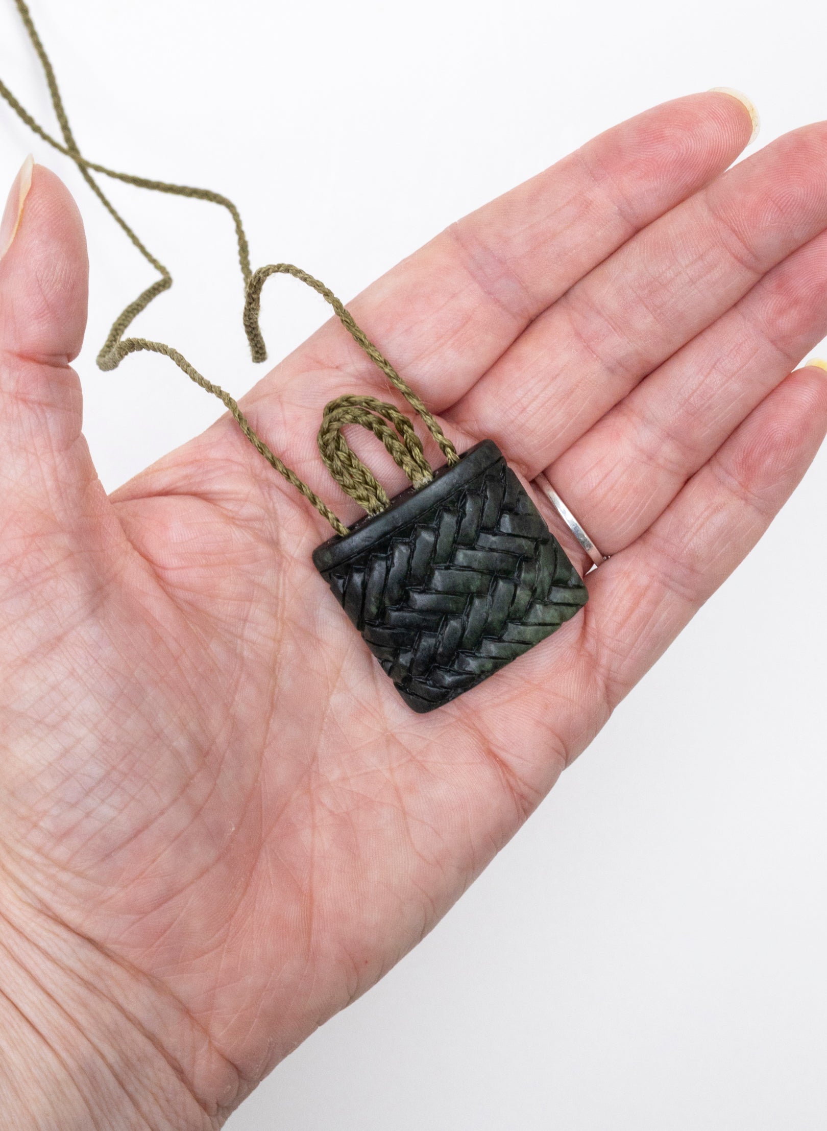 Small Pounamu Kete Pendant