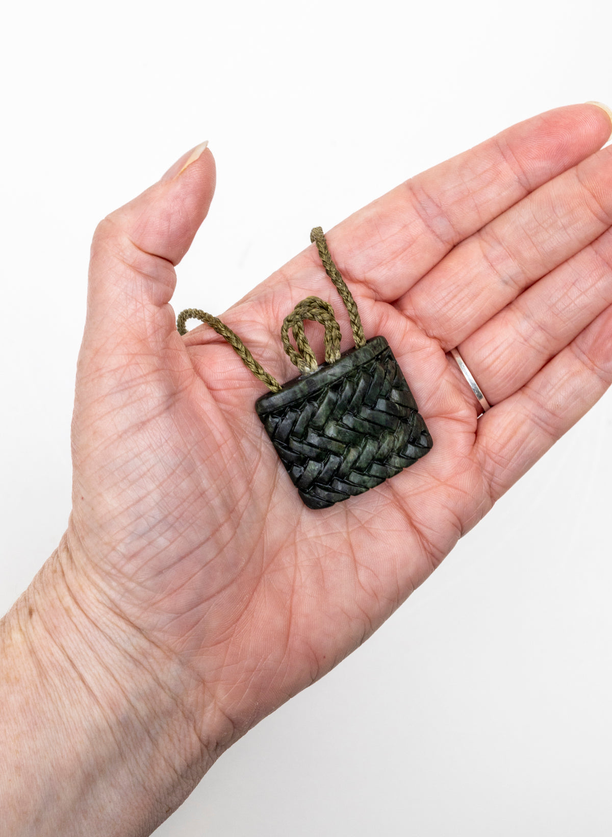 Small Pounamu Kete Pendant