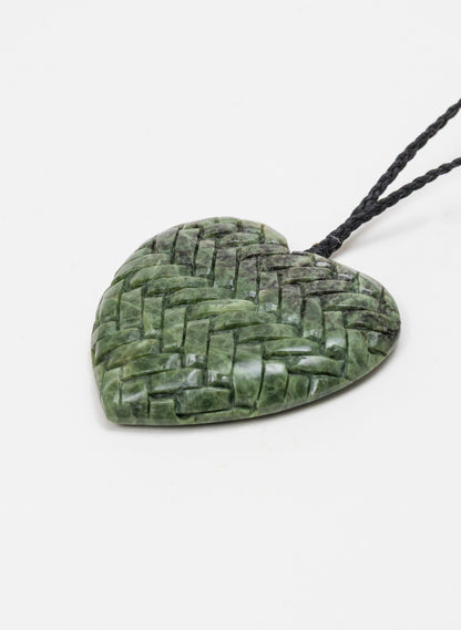 Pounamu Woven Heart Pendant