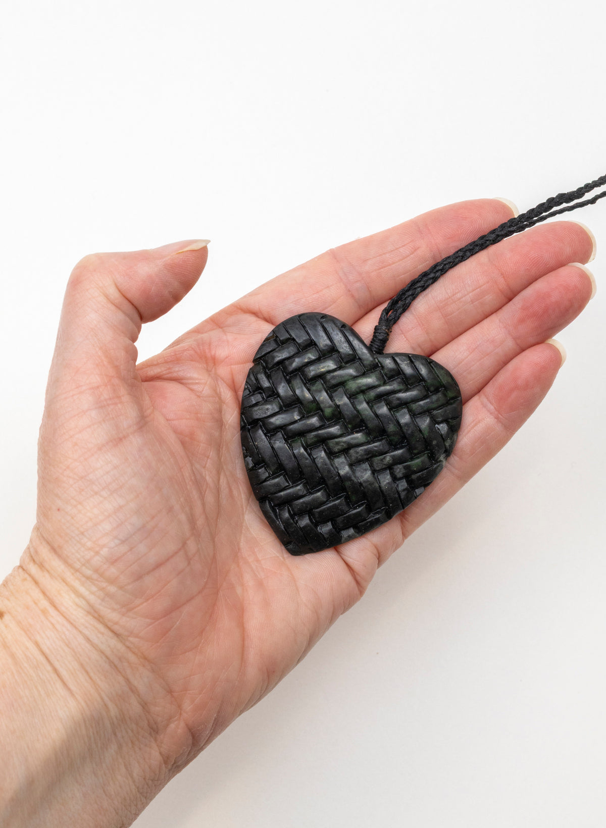 Pounamu Woven Heart Pendant