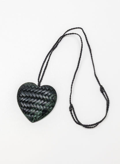 Pounamu Woven Heart Pendant