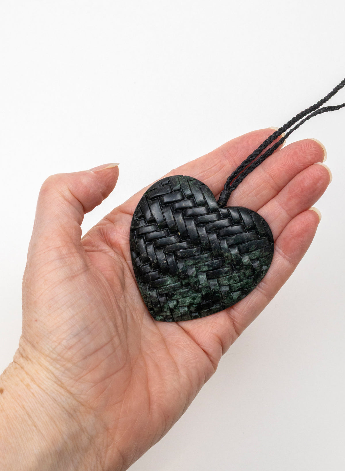 Pounamu Woven Heart Pendant