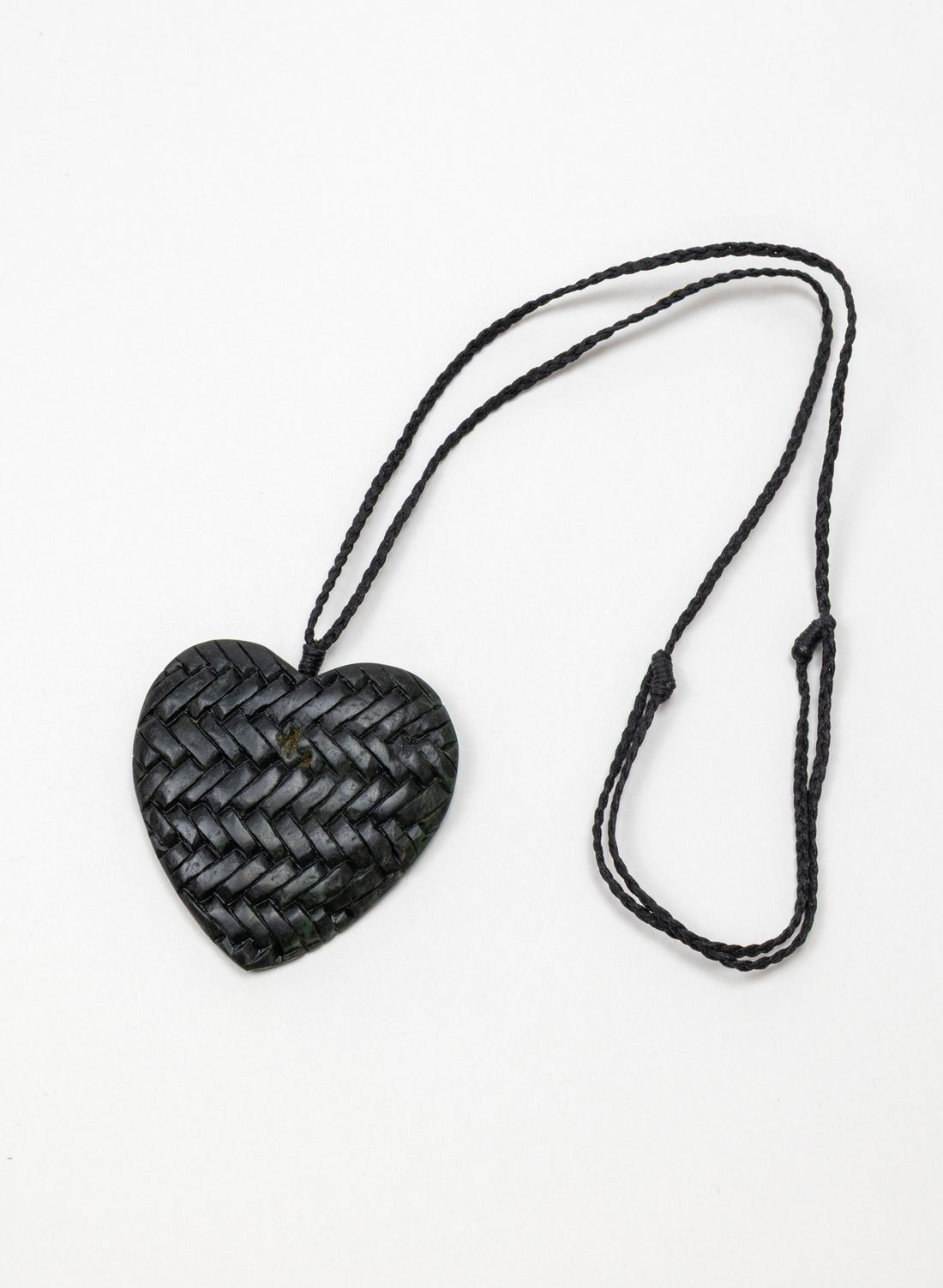 Pounamu Woven Heart Pendant