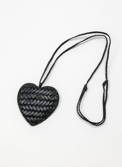 Pounamu Woven Heart Pendant