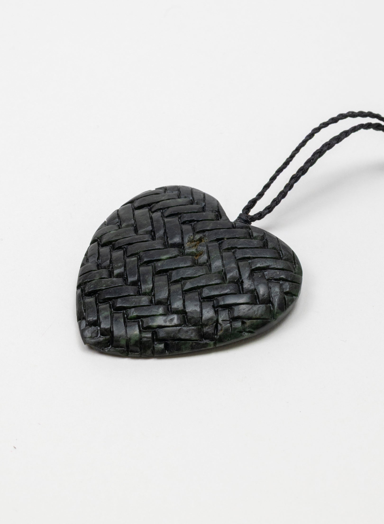 Pounamu Woven Heart Pendant