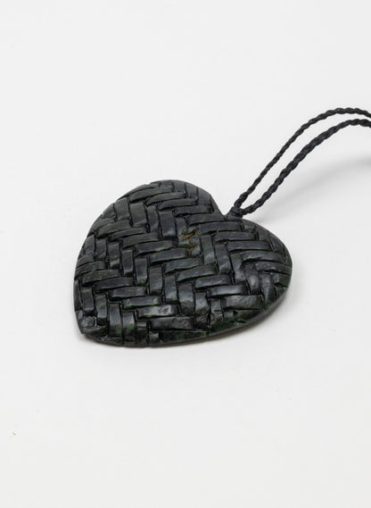 Pounamu Woven Heart Pendant