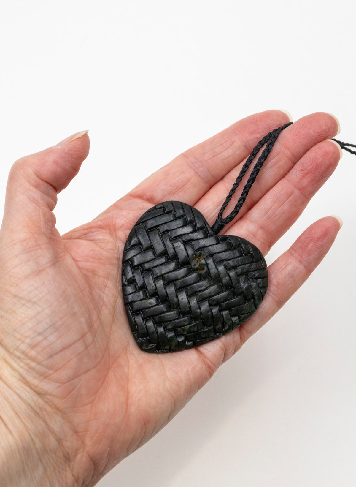 Pounamu Woven Heart Pendant