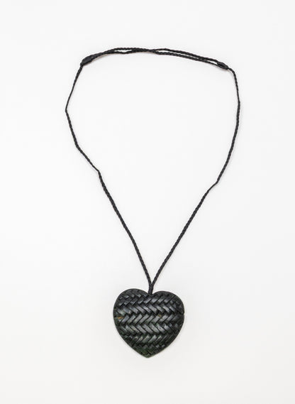 Pounamu Woven Heart Pendant