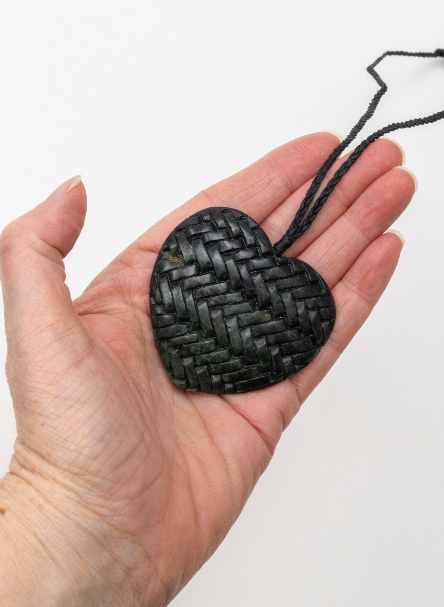 Pounamu Woven Heart Pendant