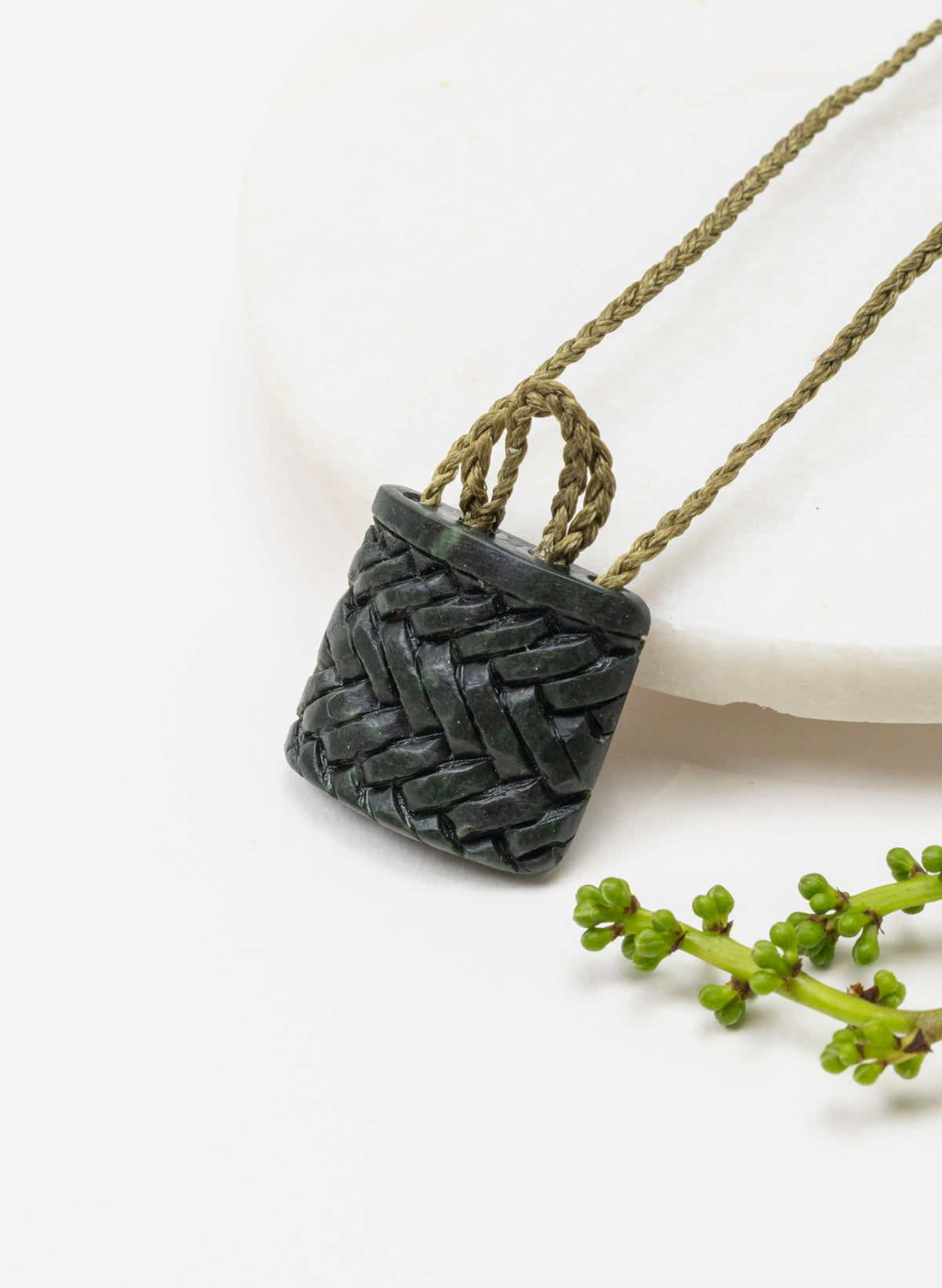 Small Pounamu Kete Pendant