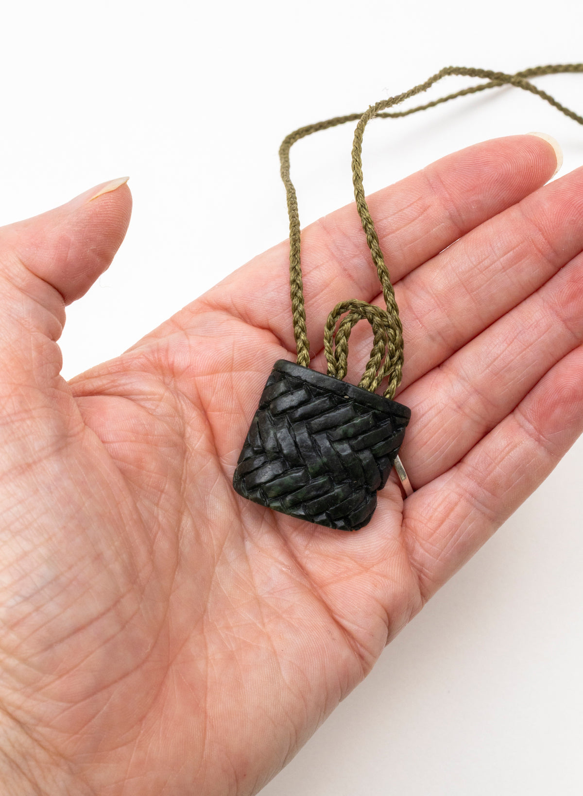 Small Pounamu Kete Pendant