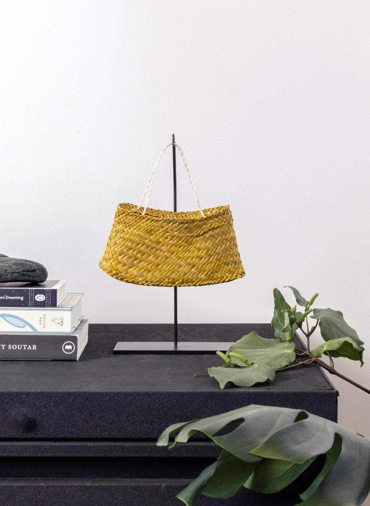 Pingao Kete on a stand
