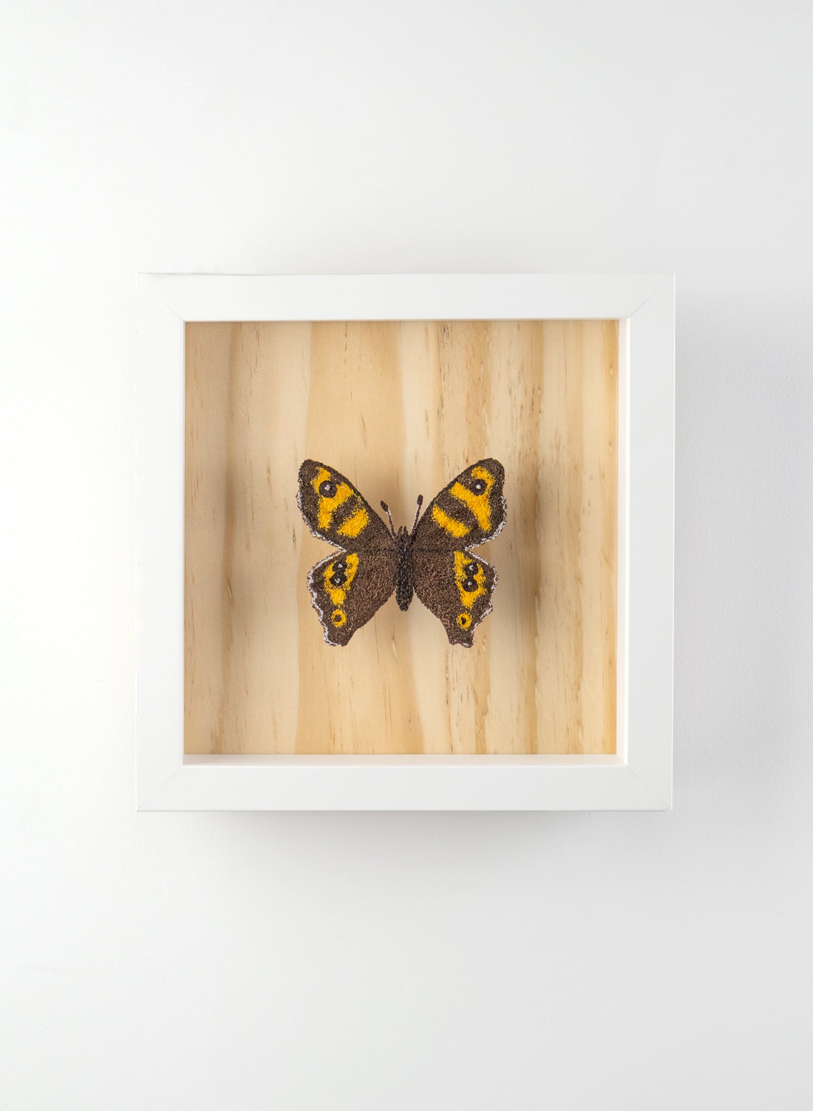 NZ Forest Ringlet Butterfly - 3D Embroidery