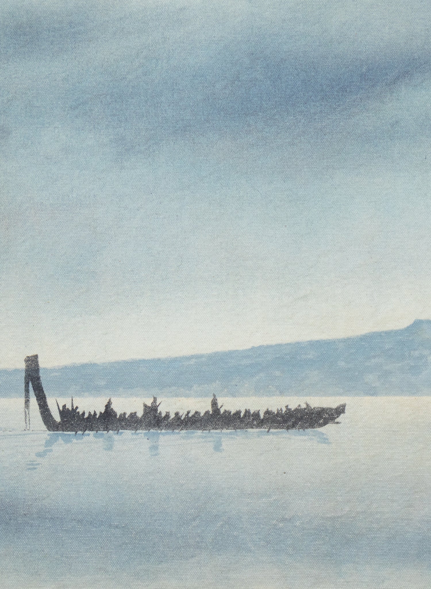 Daytime Rangitoto and Waka Flag 25-818
