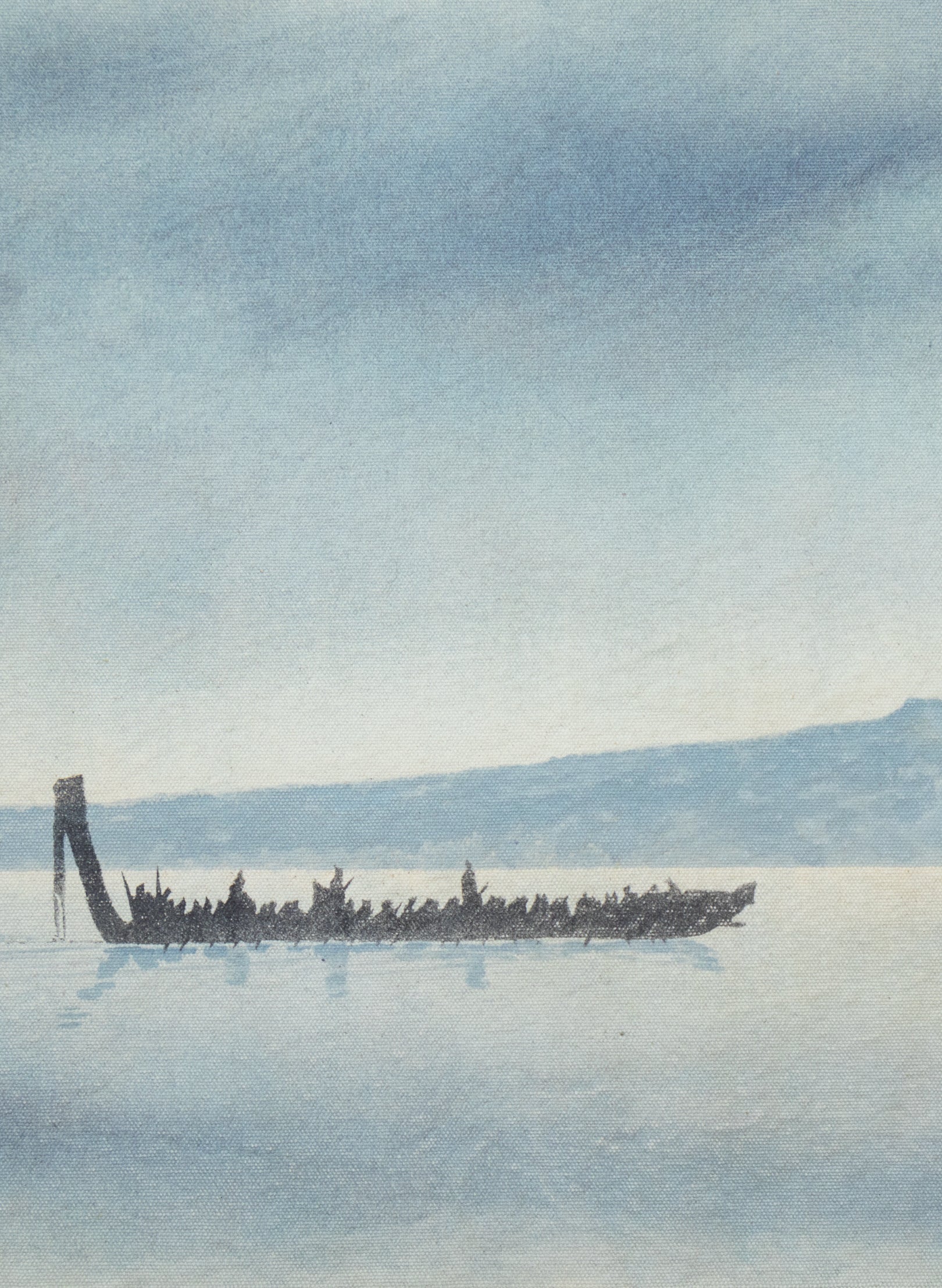 Daytime Rangitoto and Waka Flag 25-818