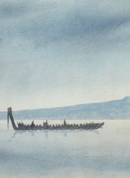 Daytime Rangitoto and Waka Flag 25-818