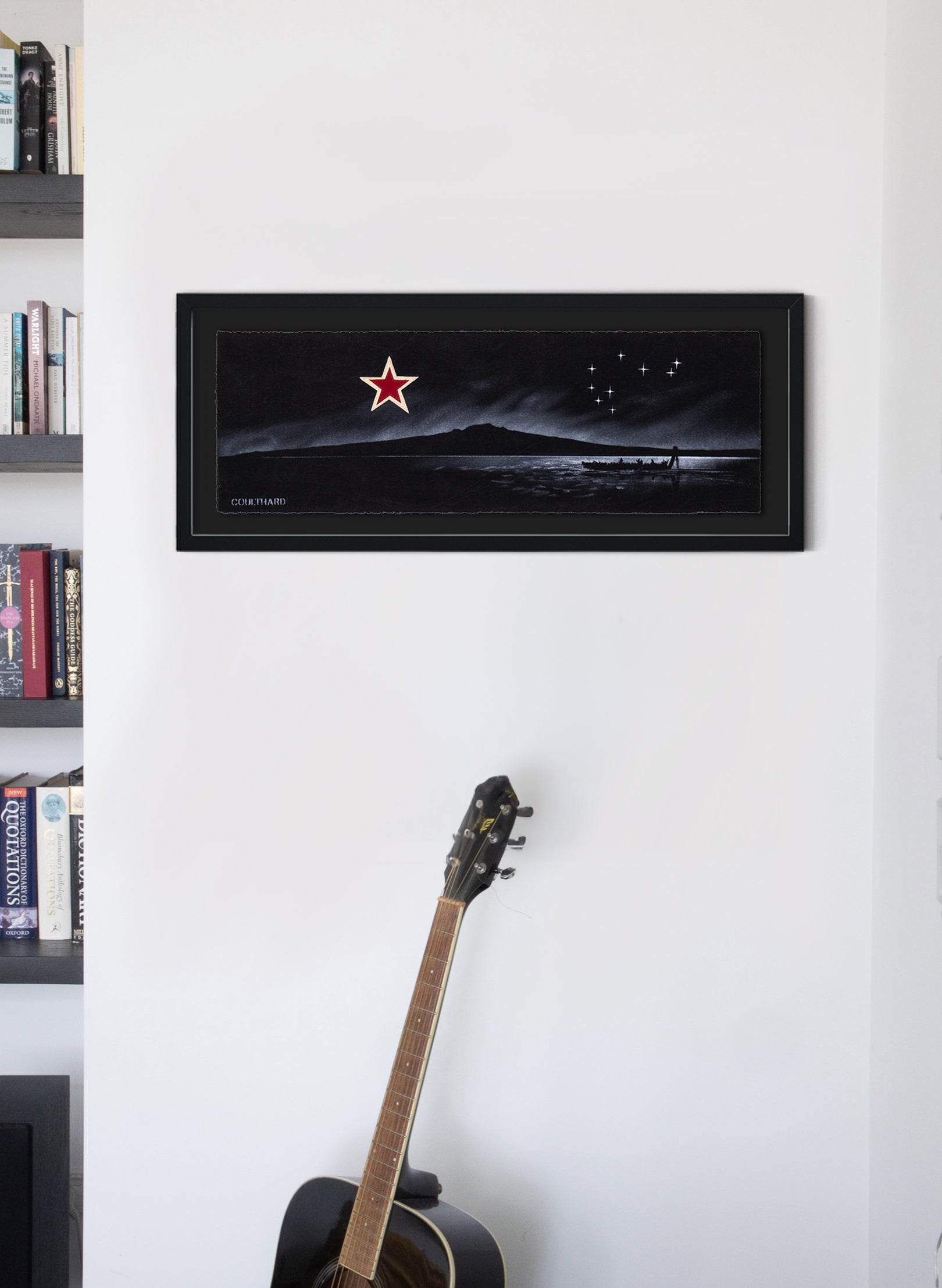 Black Rangitoto Waka and Matariki  Flag 25-817 - Black