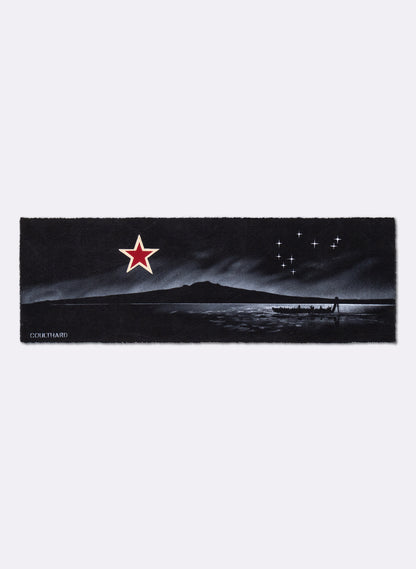 Black Rangitoto Waka and Matariki  Flag 25-817 - Black