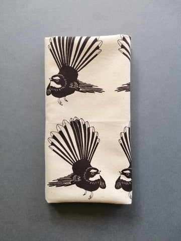 Piwakawaka Tea Towel - Brown