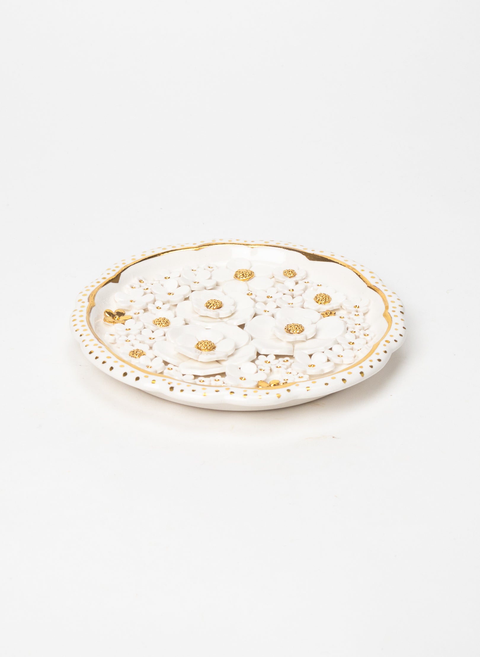 Small Round Flower Wall Plate