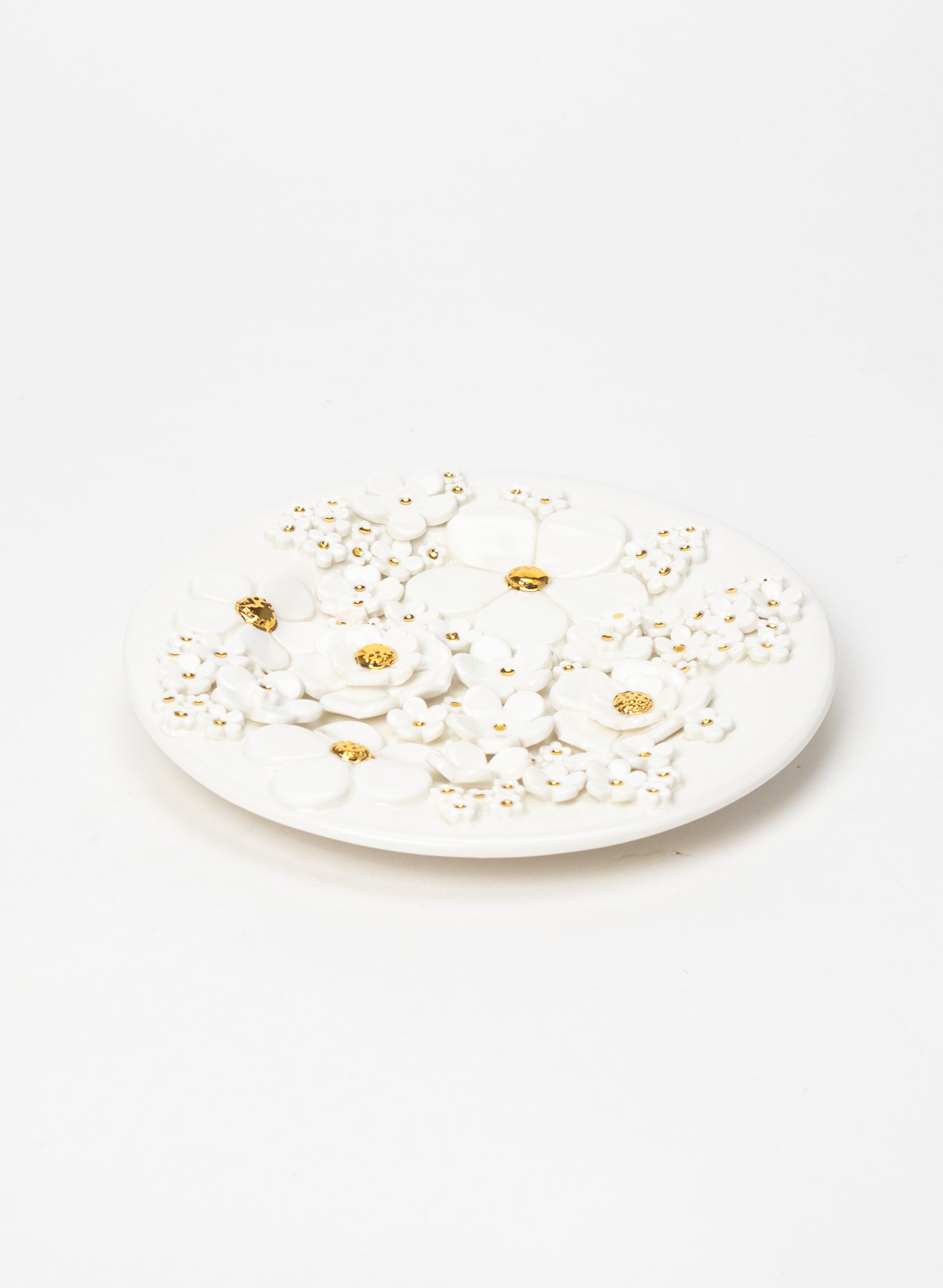 Small Round Flower Wall Plate