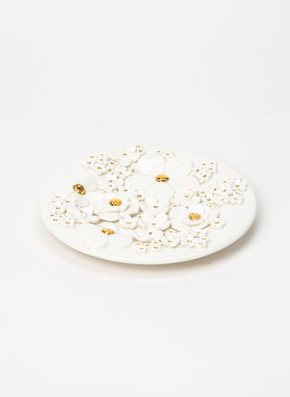 Small Round Flower Wall Plate