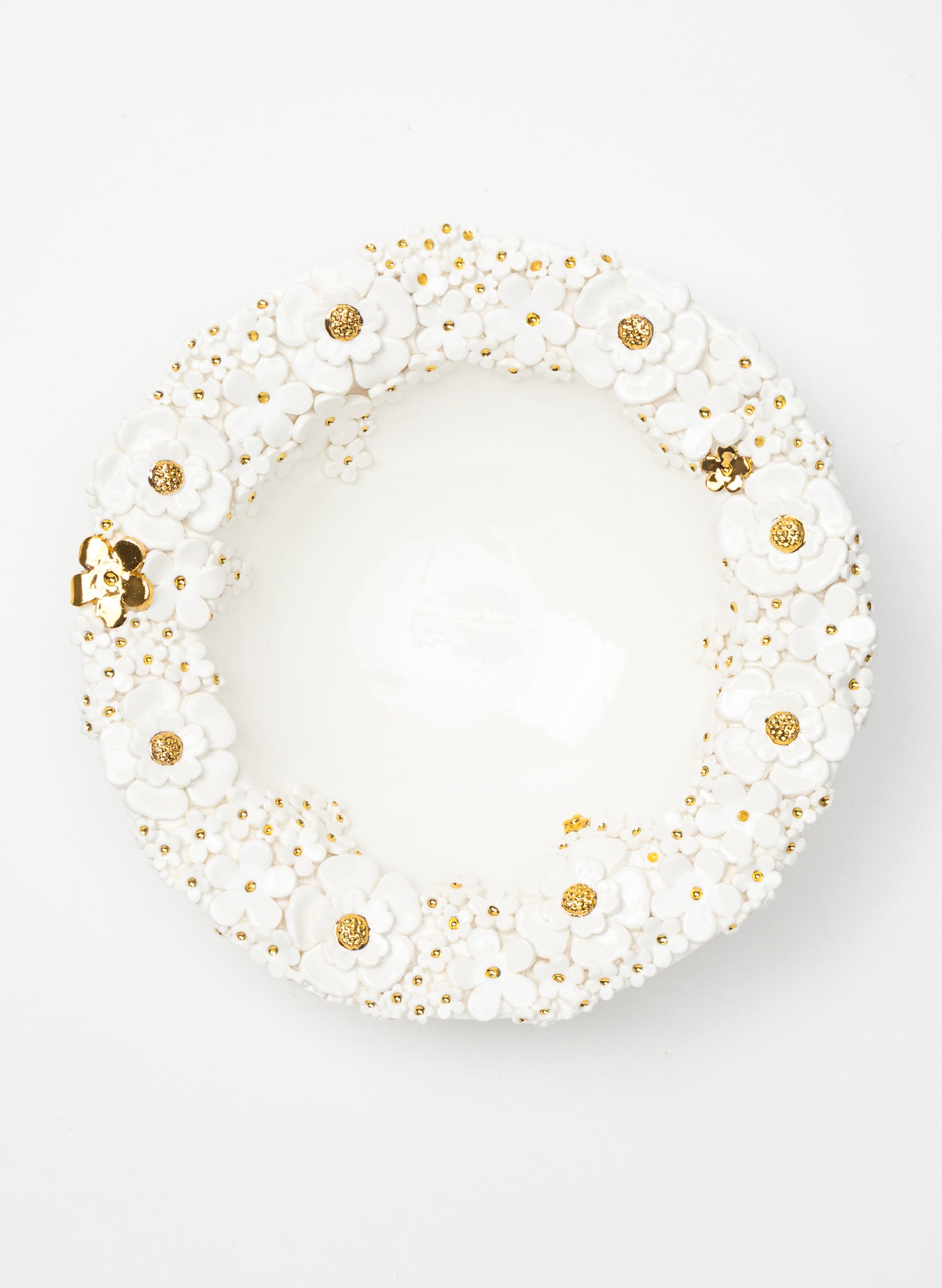 Large Round Flower Bowl