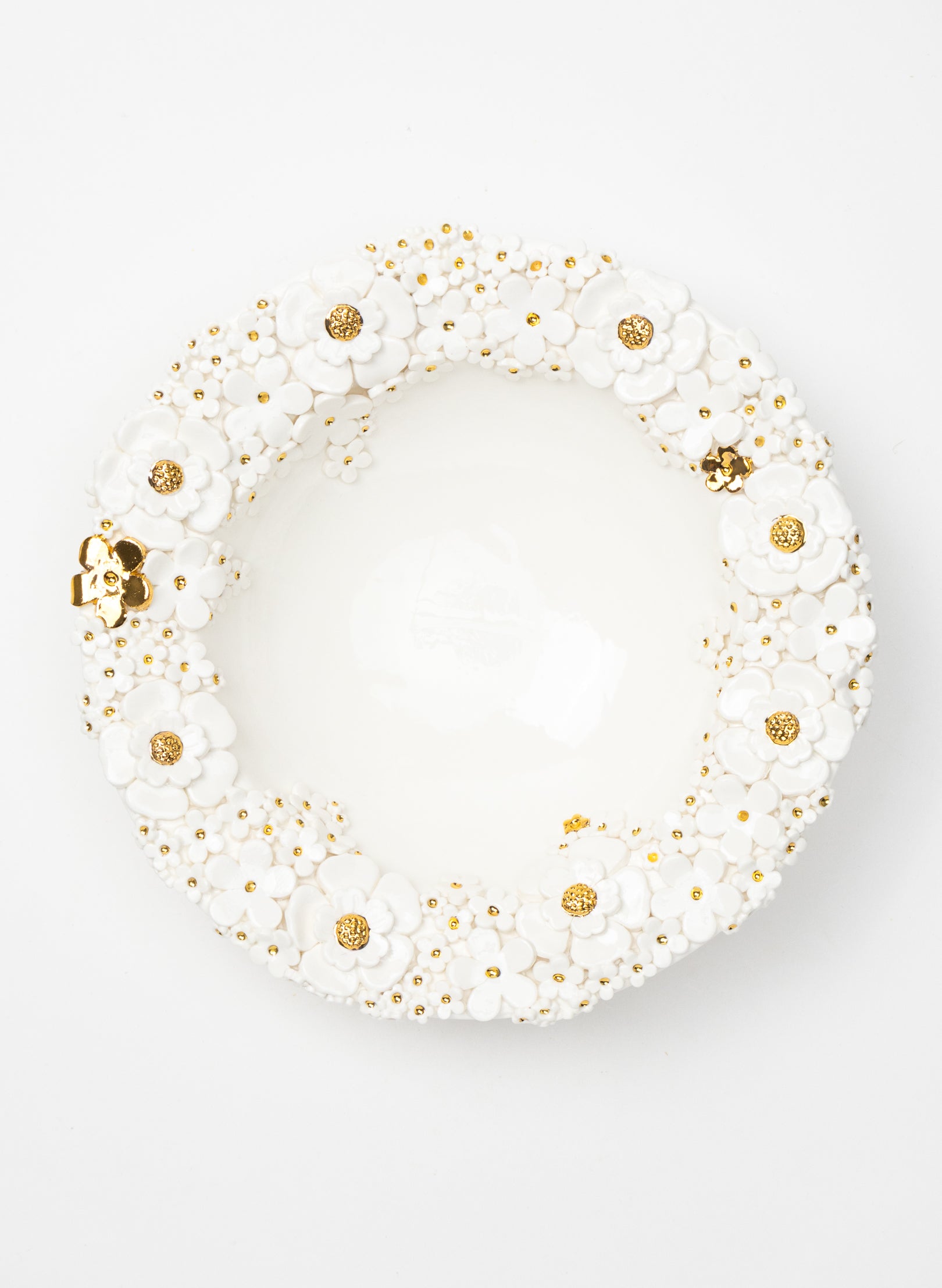 Large Round Flower Bowl