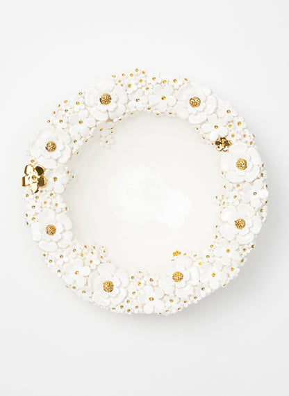 Large Round Flower Bowl