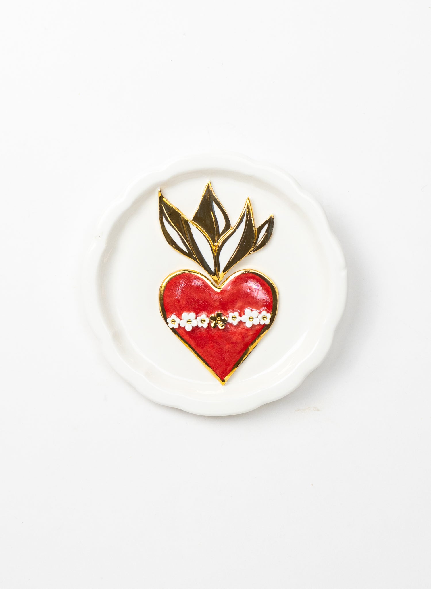 Small Round Sacred Heart Wall Plate