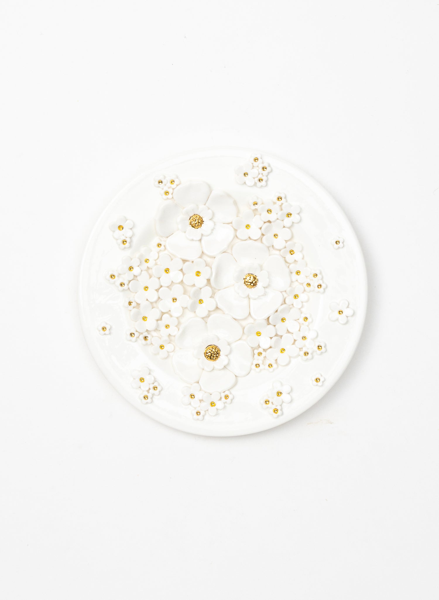 Small Round Flower Wall Plate