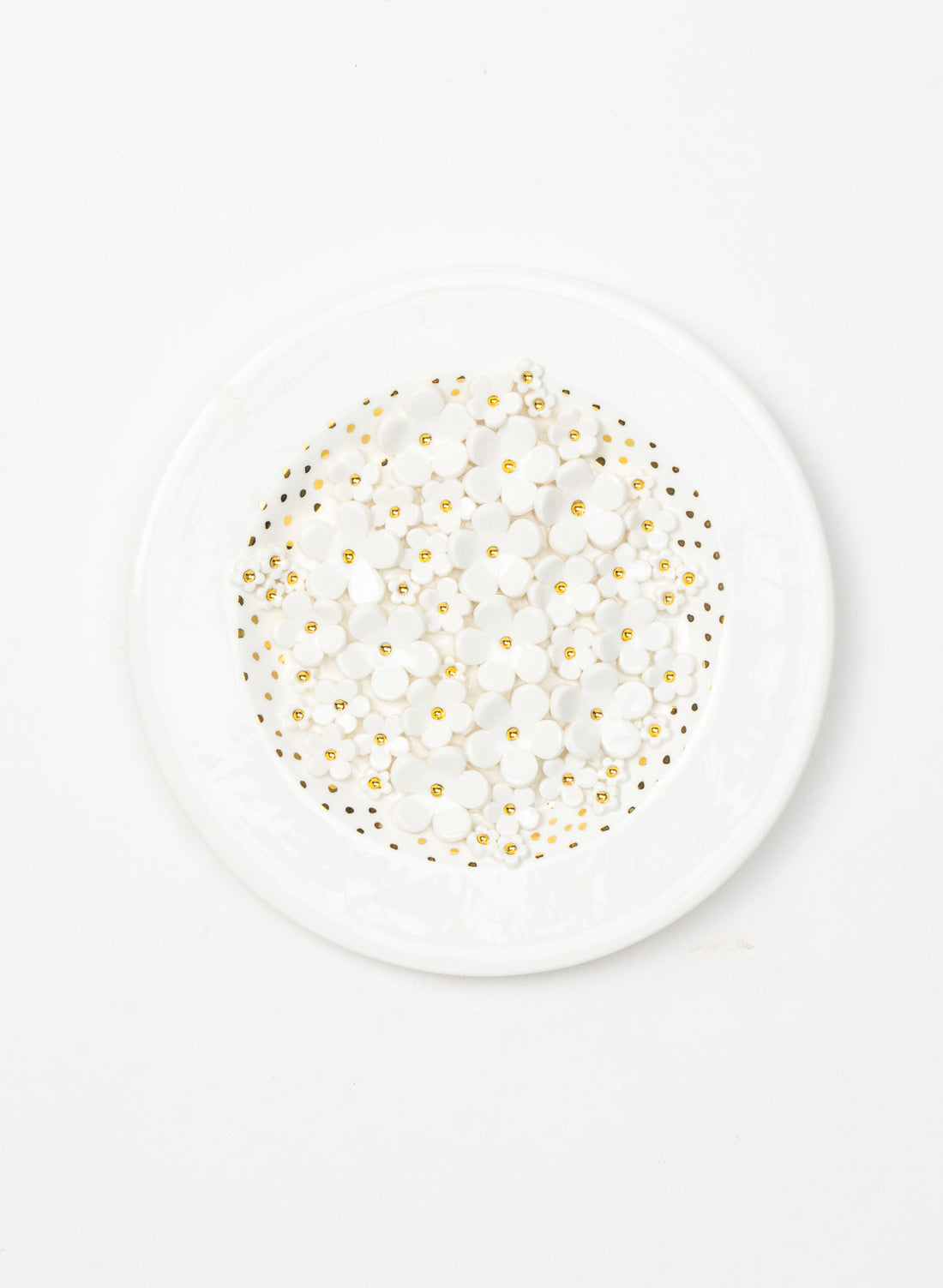 Small Round Flower Wall Plate