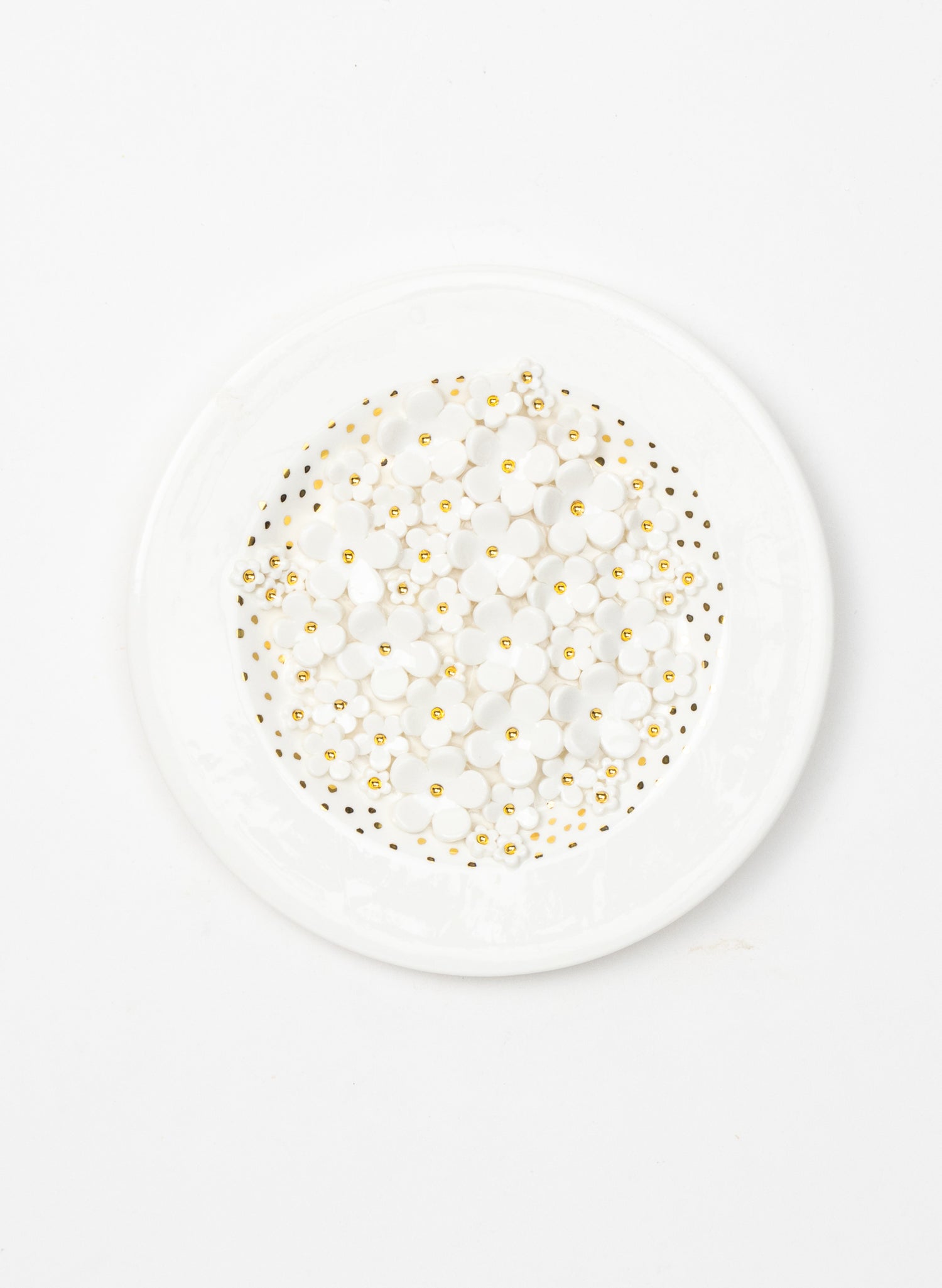 Small Round Flower Wall Plate