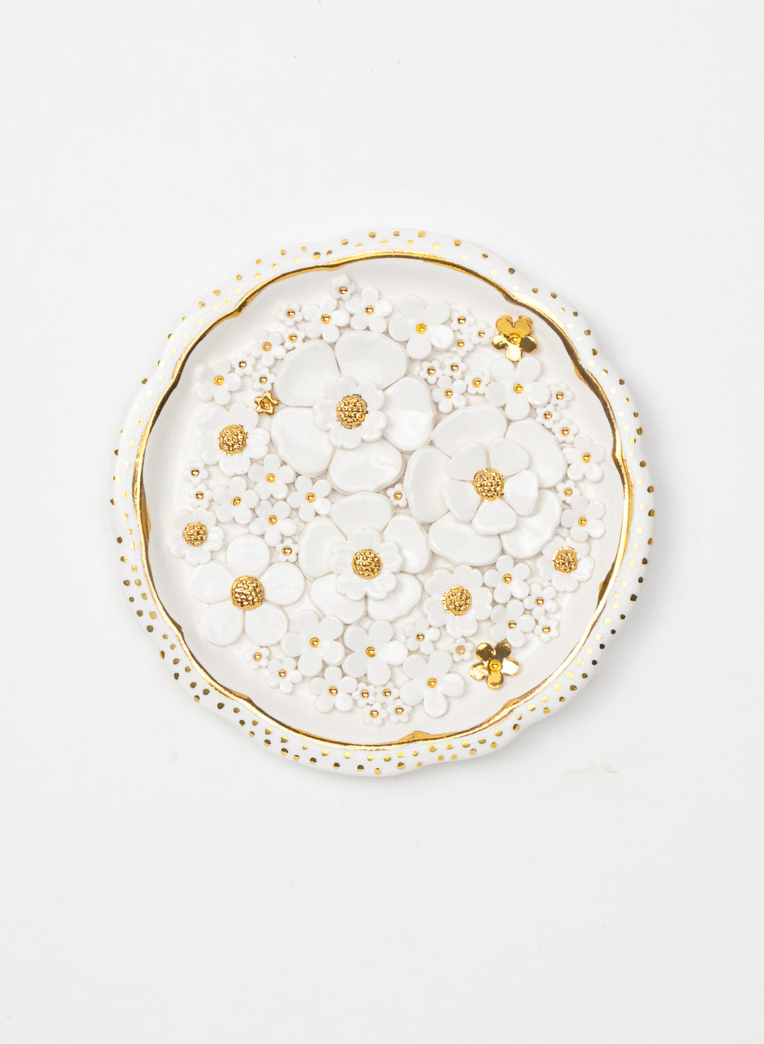 Small Round Flower Wall Plate
