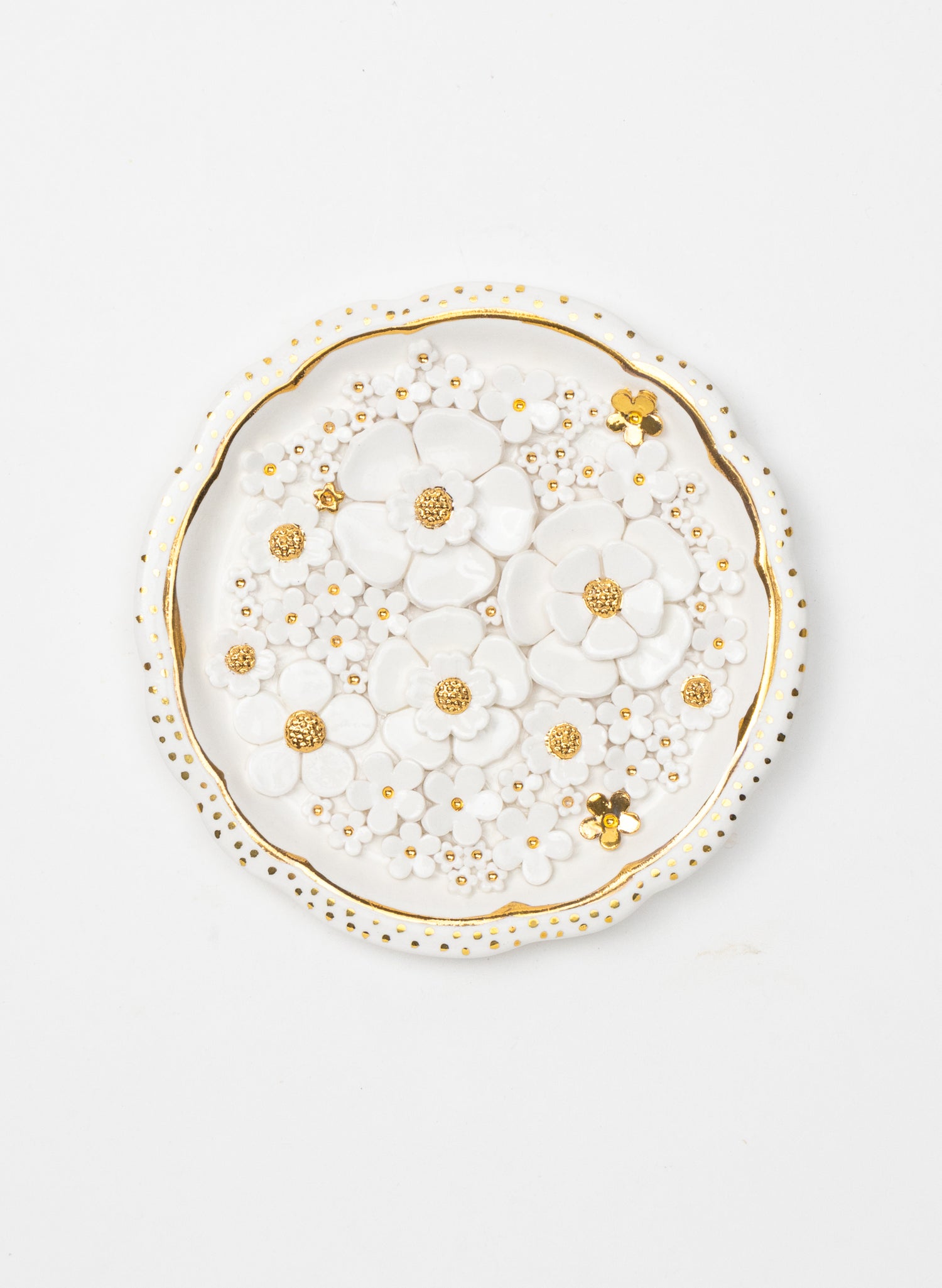 Small Round Flower Wall Plate