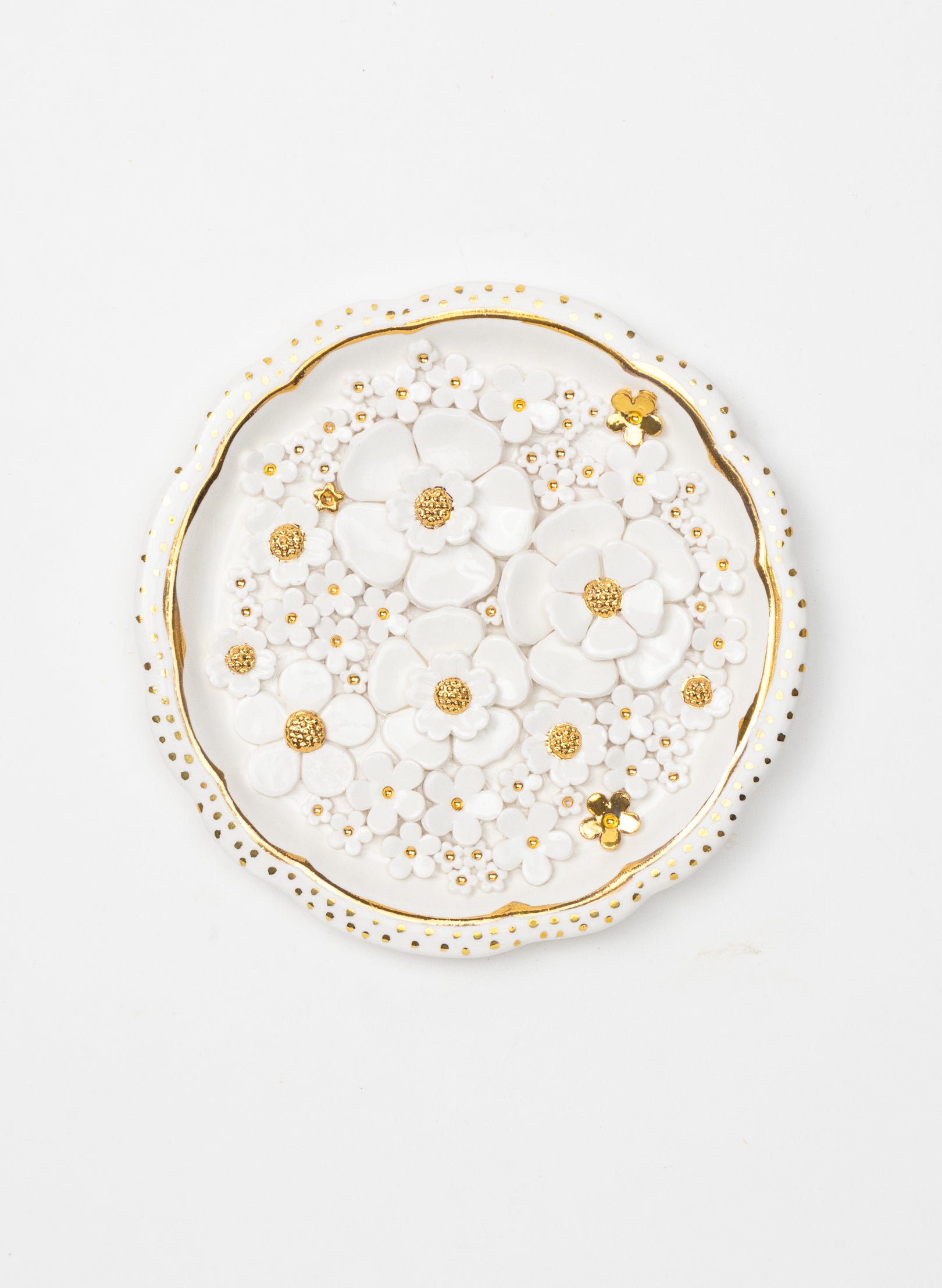 Small Round Flower Wall Plate