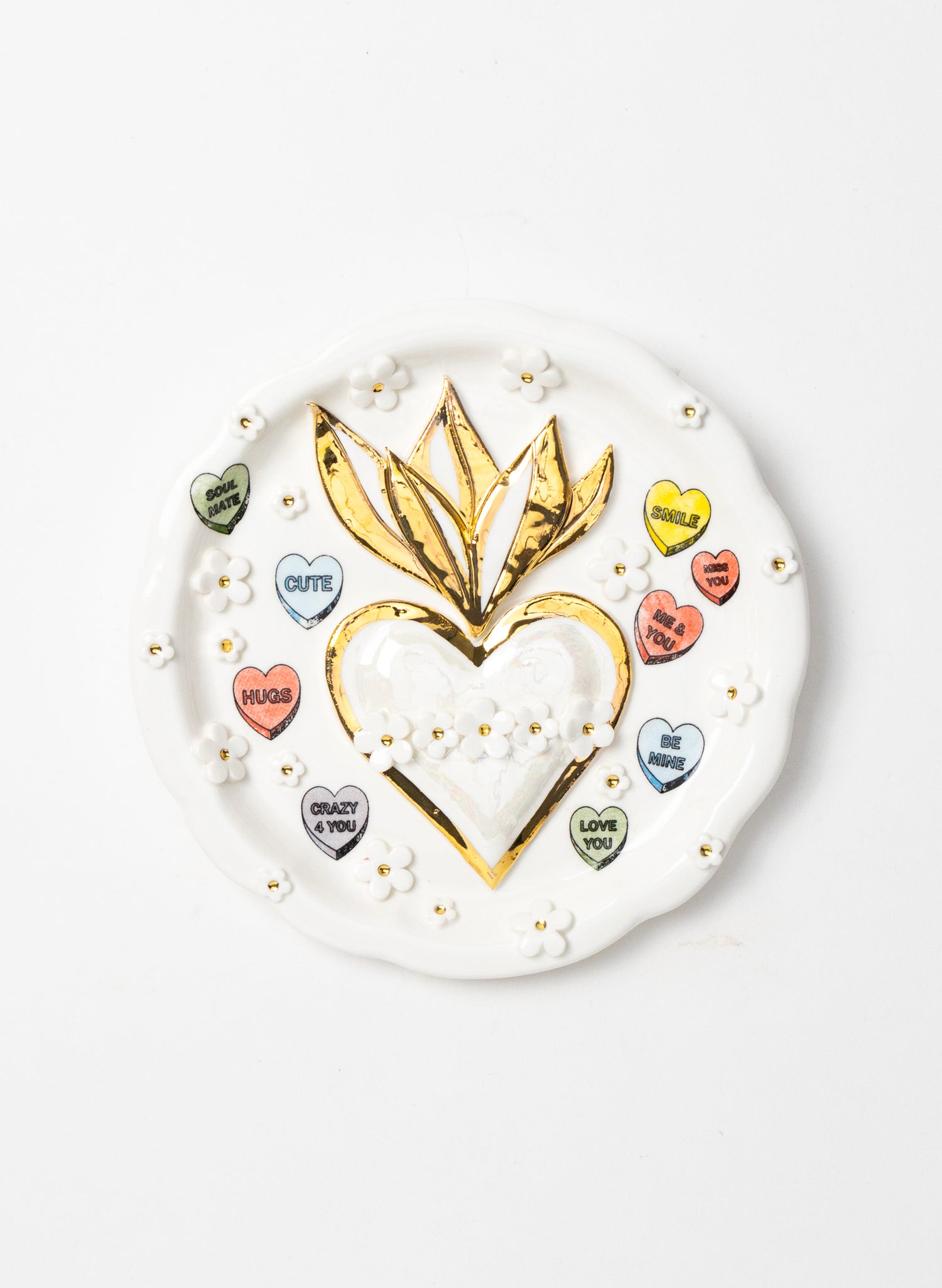 Small Round Sacred Heart Wall Plate