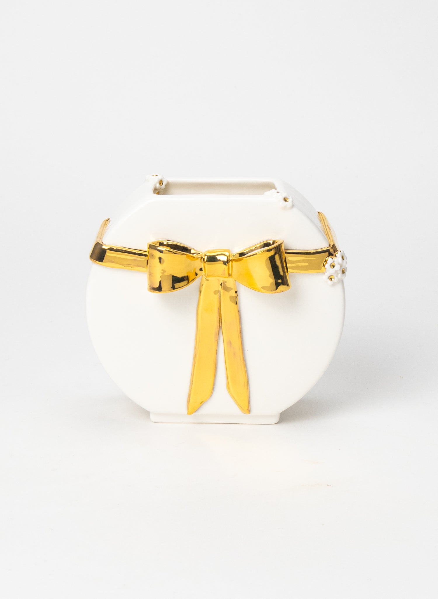 Small Deco Vase with a Golden Bow