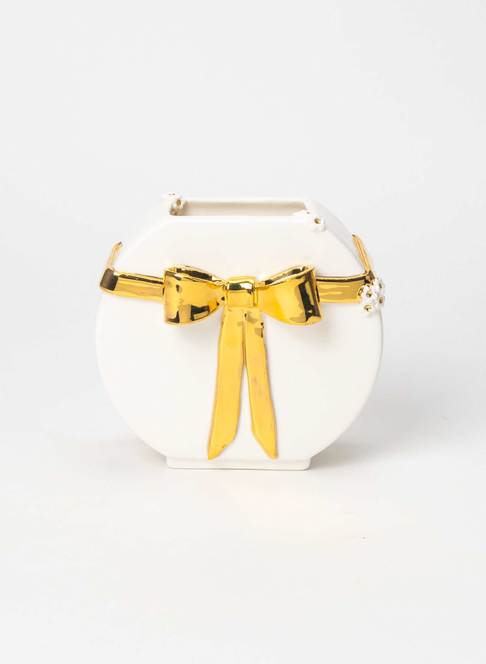 Small Deco Vase with a Golden Bow
